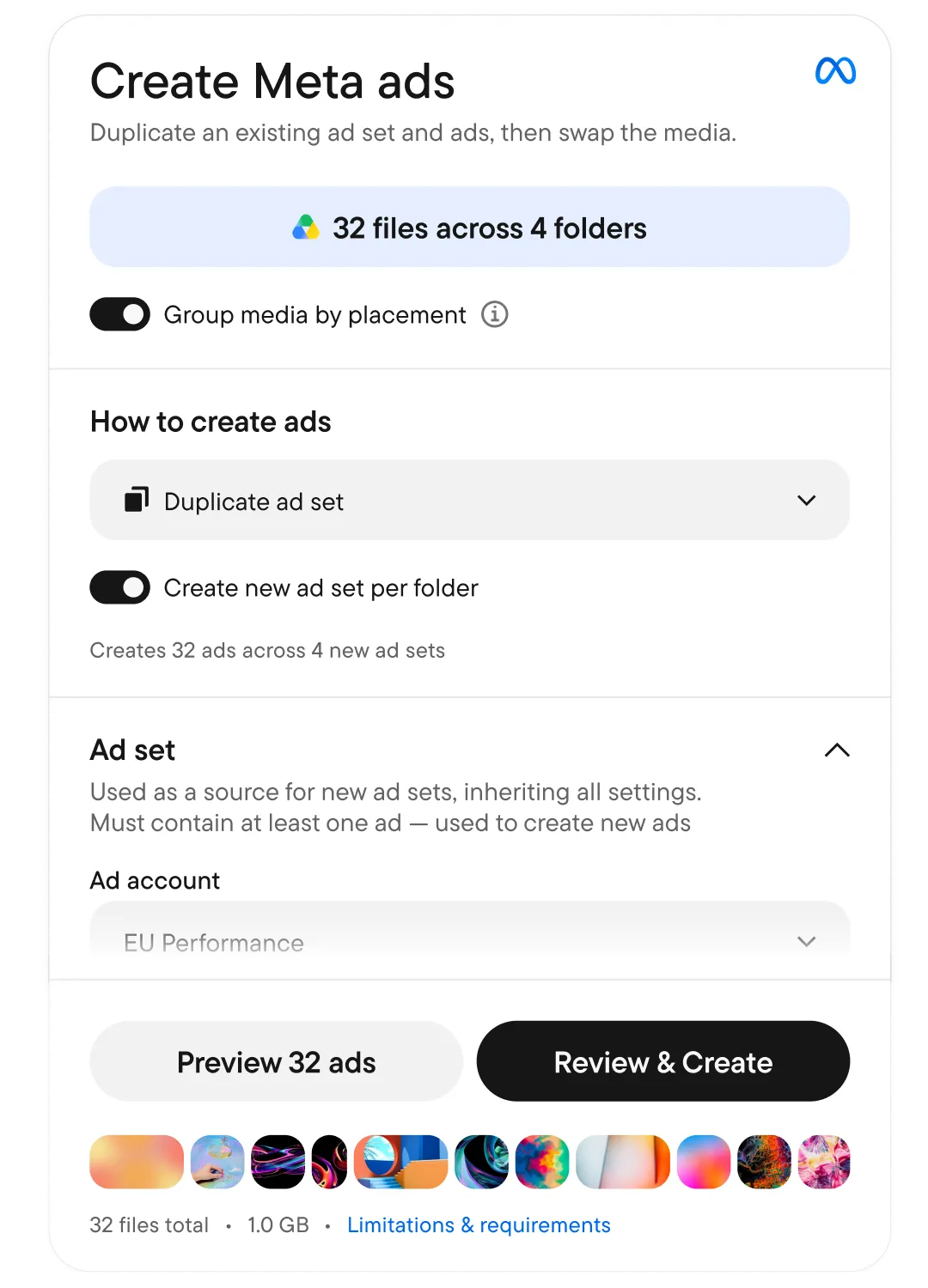 Decide how ads are built